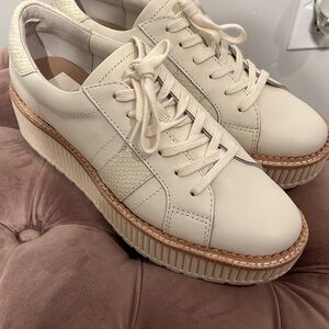 Women's Cream Platform Sneakers